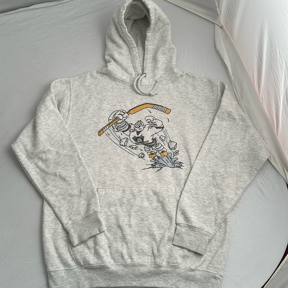Lane Seven Mighty Ducks heather gray retro hoodie